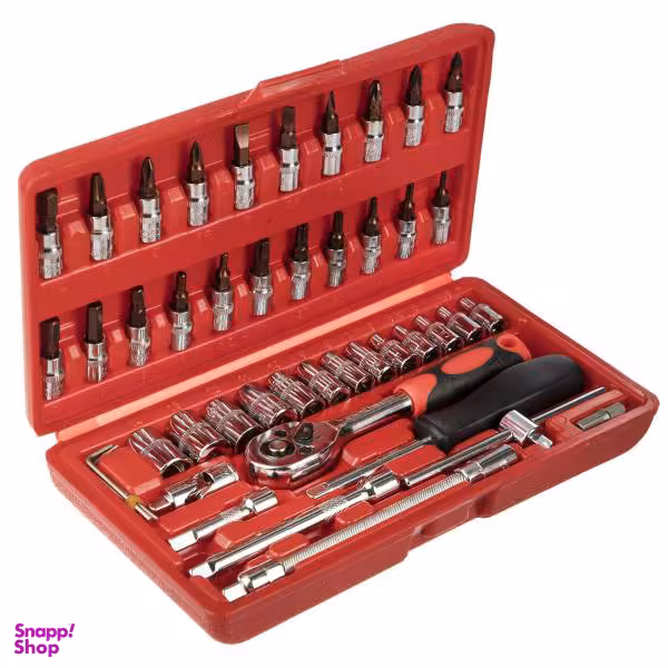 آچار و سری بکس و پیچ گوشتی ساتاگود (Satagood) مدل G-10027 مجموعه 46 عددی