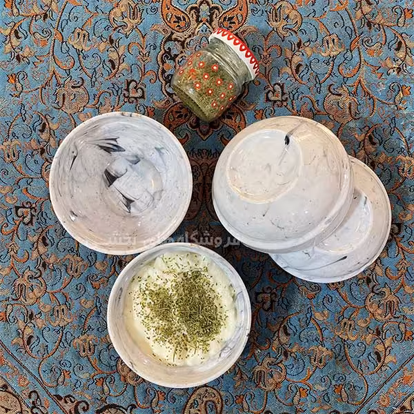 ست پیاله ماست خوری مدل سانسوک 4 عددی