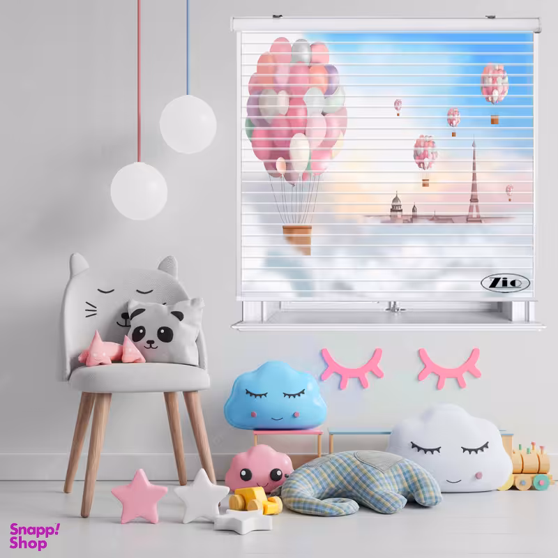 پرده زبرا زیو مدل سیلوئت K3013 سایز 150x150 سانتی متر