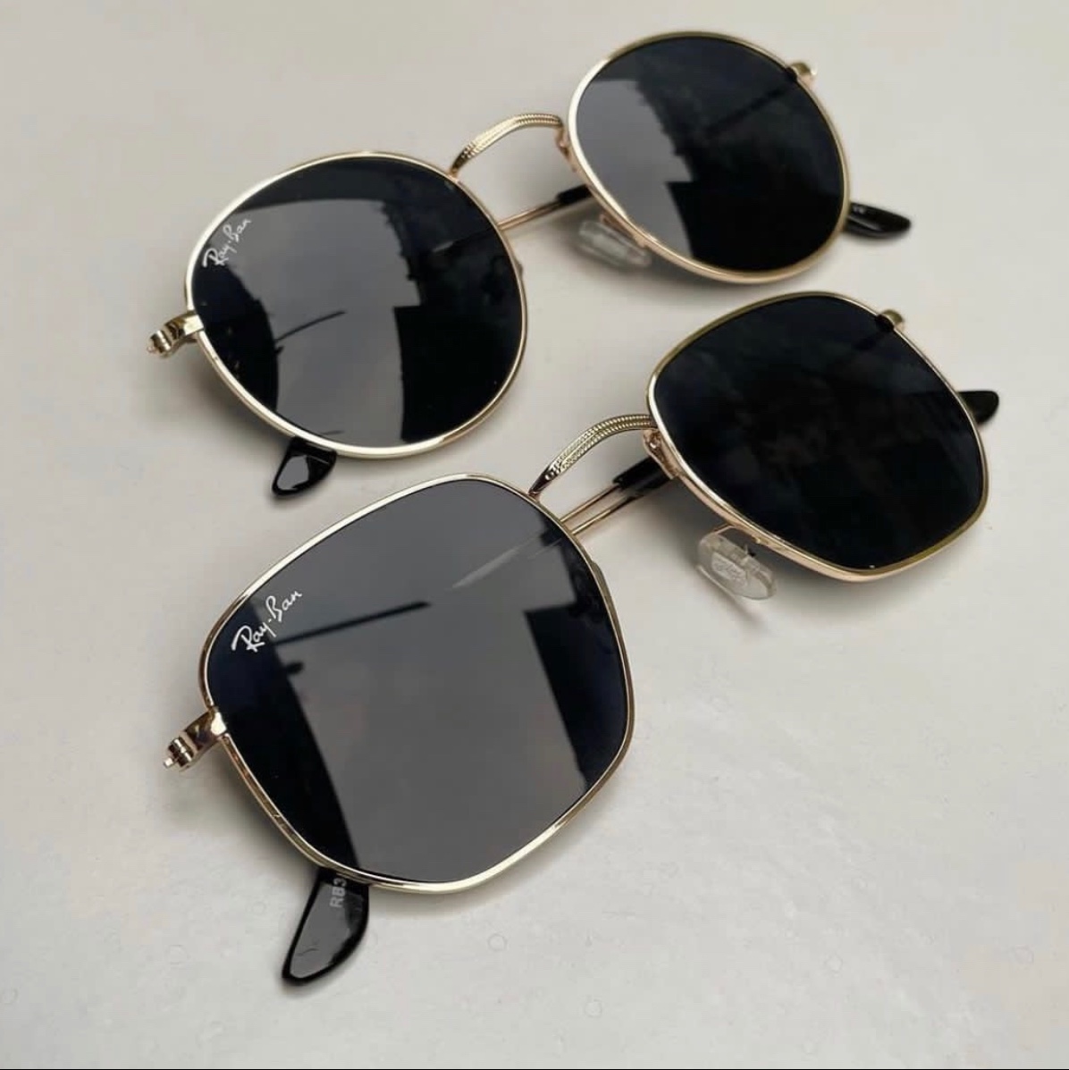 عینک ری بن فیک زنانه و مردانه فرم فلزی دارای 3نوع کیفیت