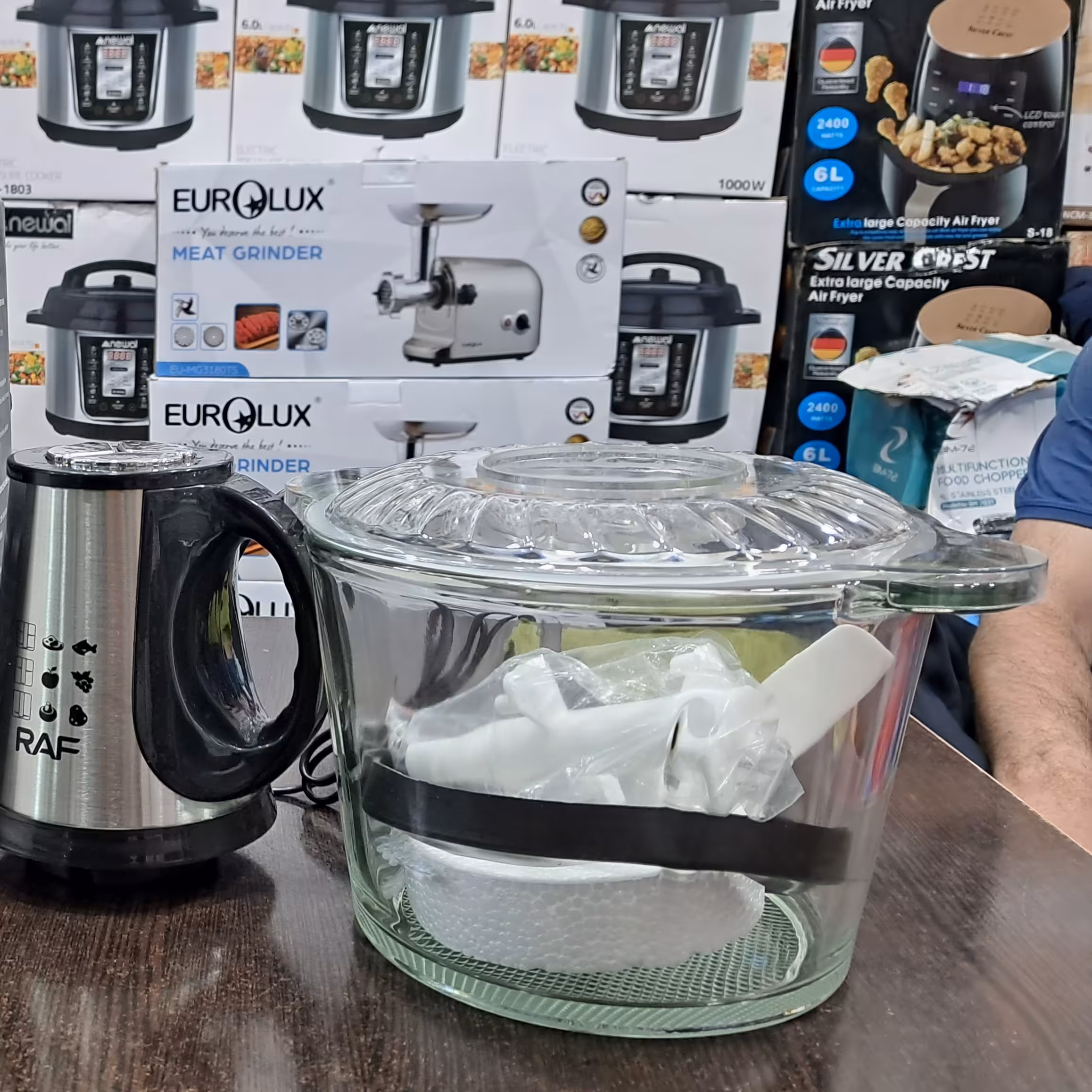 غذاساز 3 لیتری راف اصلی شرکتی کاسه شیشه ای