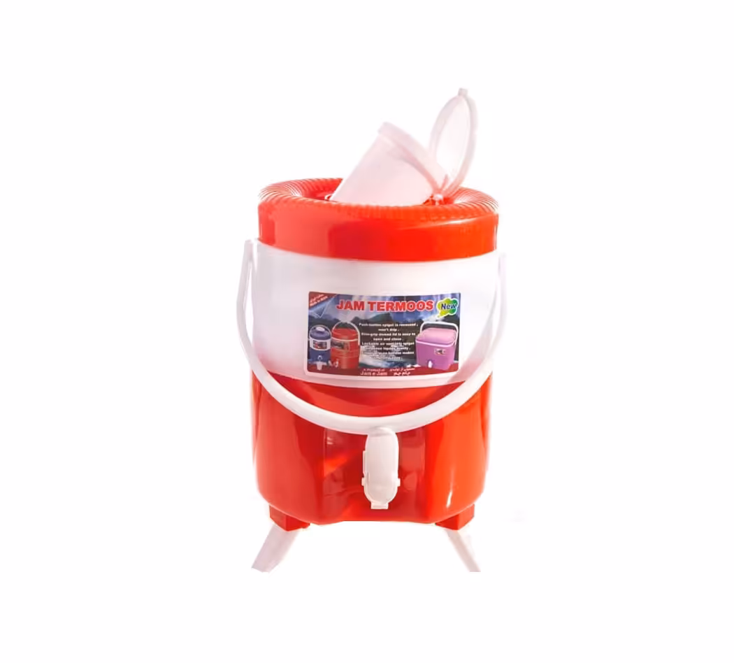 کلمن آب 10 لیتری جام ترموس پایه دار (کیش ترموس)