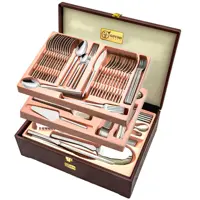 سرویس قاشق و چنگال 148 پارچه جی فی نی GIFFINI استیل براق مدل G-030 