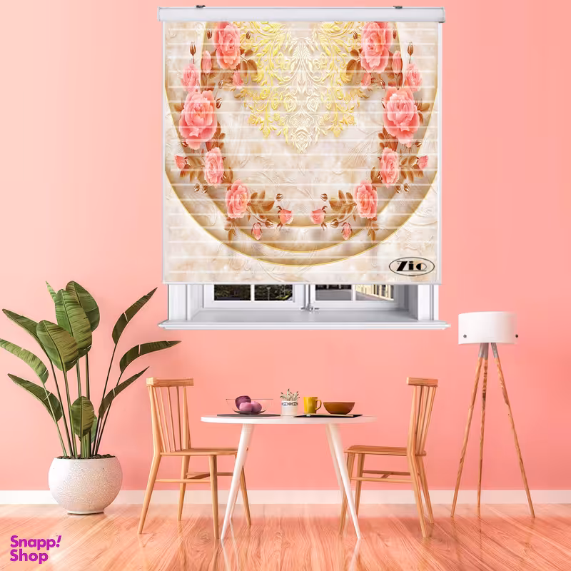 پرده زبرا زیو مدل سیلوئت 3D1179 سایز 150x150 سانتی متر