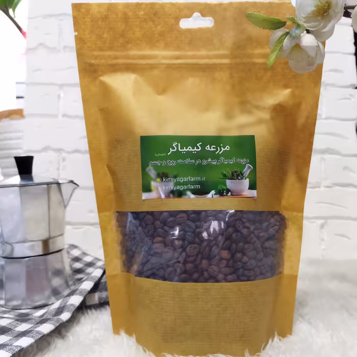 دانه قهوه چری فول کافئین 600 گرمی 