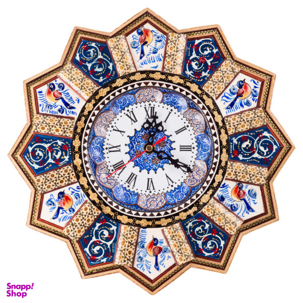 ساعت دیواری خاتم کاری طهران گوهر مدل TG7501