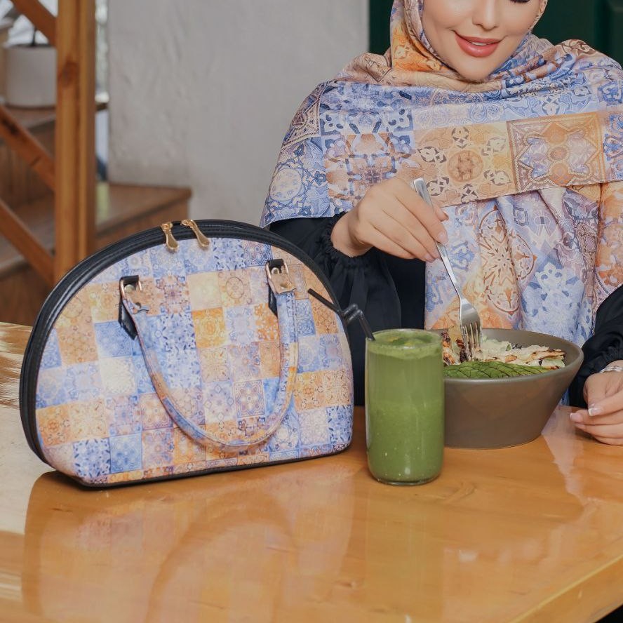 ست کیف و روسری طرح چهل تیکه