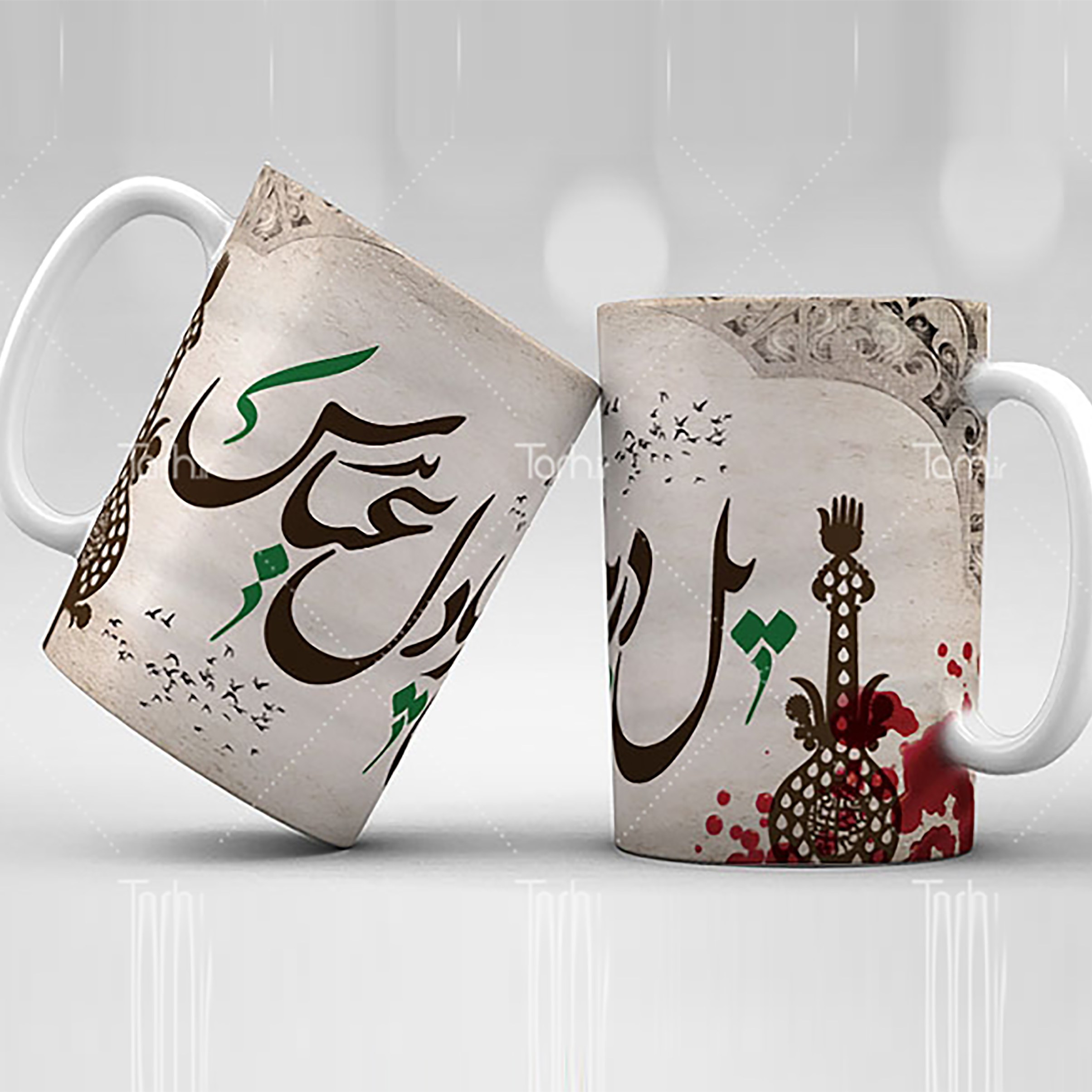 ماگ طرح نام  امام حسین (ع) و موضوعات مرتبط همرا ه با ارسال رایگان کد 41