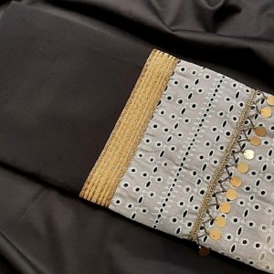 شال و روسری دستک هندی کار شده نخی قواره 75*200