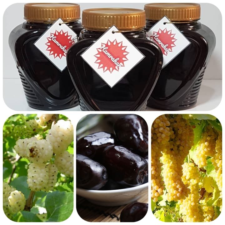 سه شیره امسالی درجه یک خانگی و صددرصد خالص 3کیلویی (دوشاب سنتی اسکو) تهیه شده در دیگ مسی و آتش هیزم