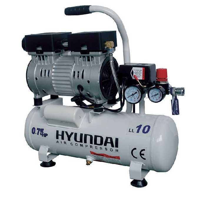 کمپرسور باد  سایلنت هیوندای مدل AC-1075 (10 لیتری)