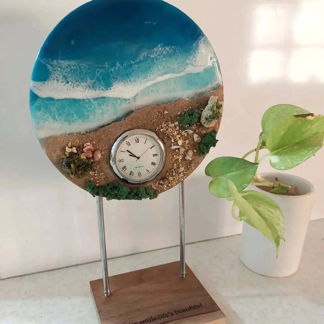 ساعت رومیزی چوبی