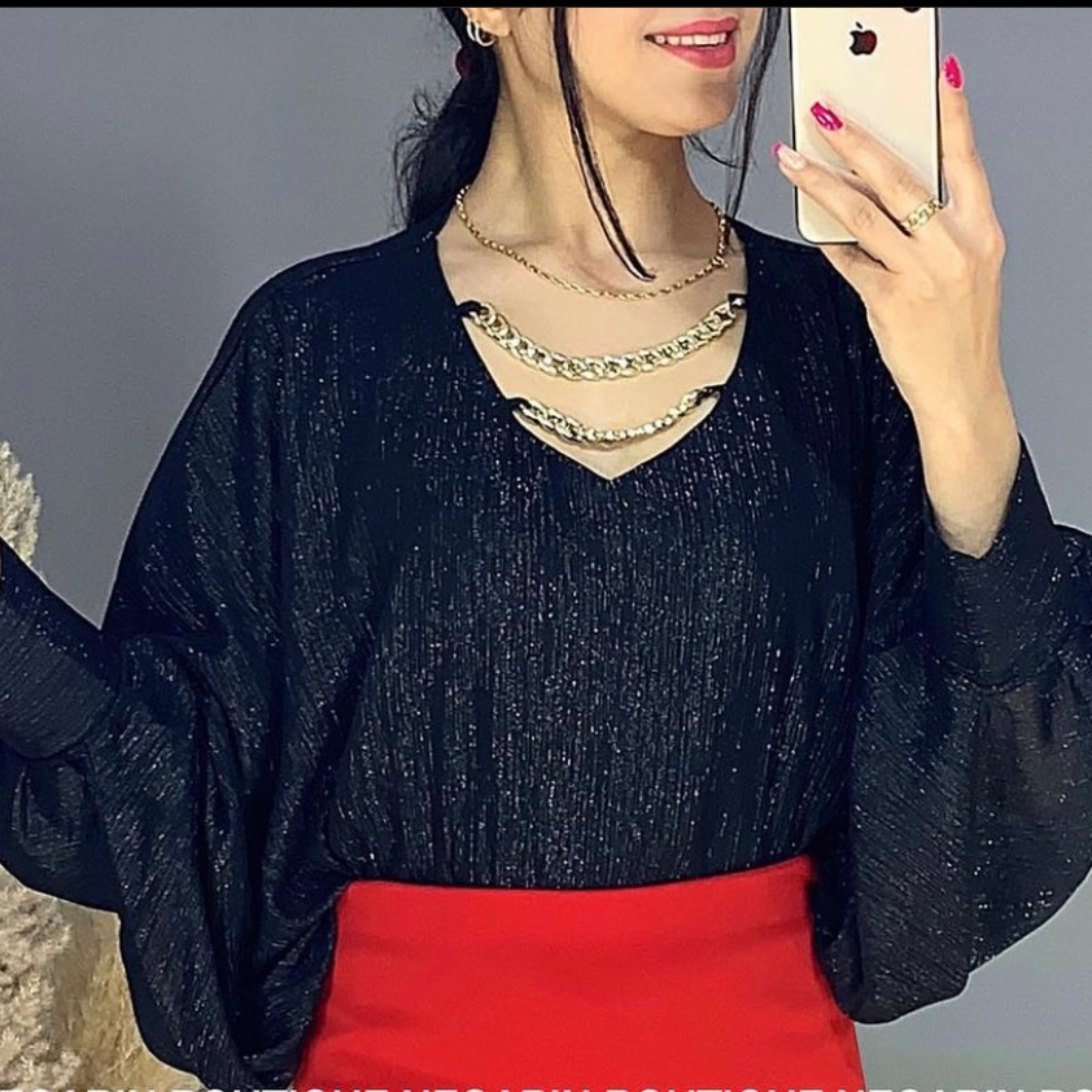 شومیز  لمه آستردار زنانه