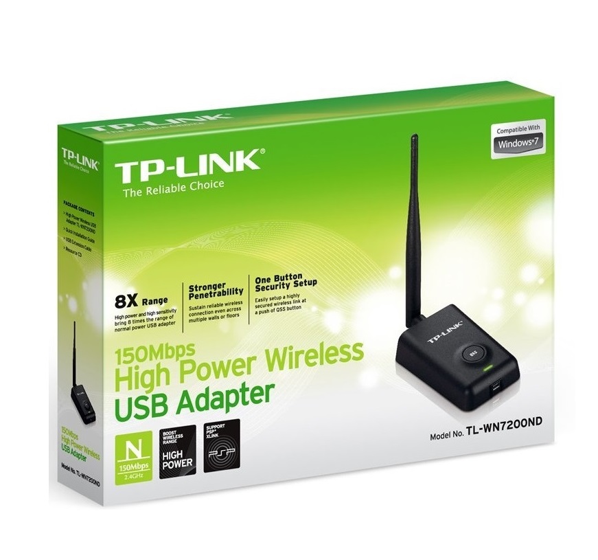 کارت شبکه بی سیم و یو اس بی تی پی لینک مدل دبلیو ان 7200 ان دی