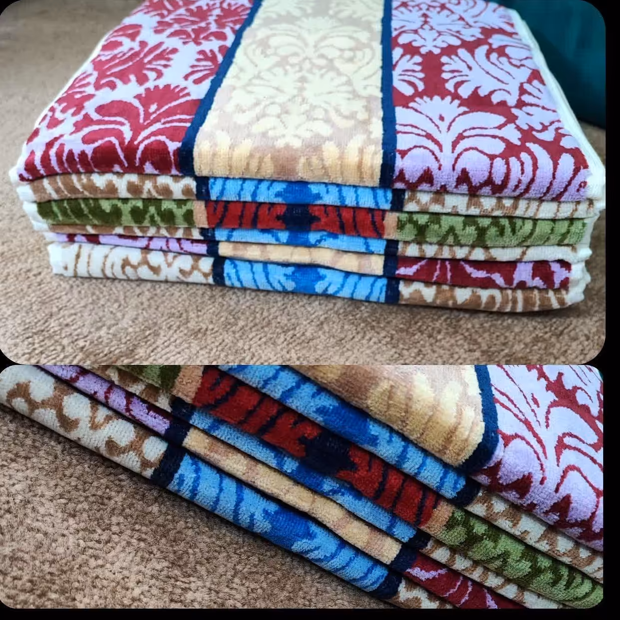 حوله دستی نخ رنگی اعلا