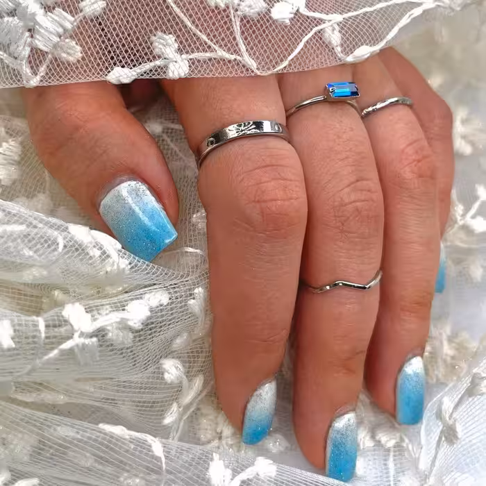 انگشتر پک 4 تایی مدل جواهر آبی