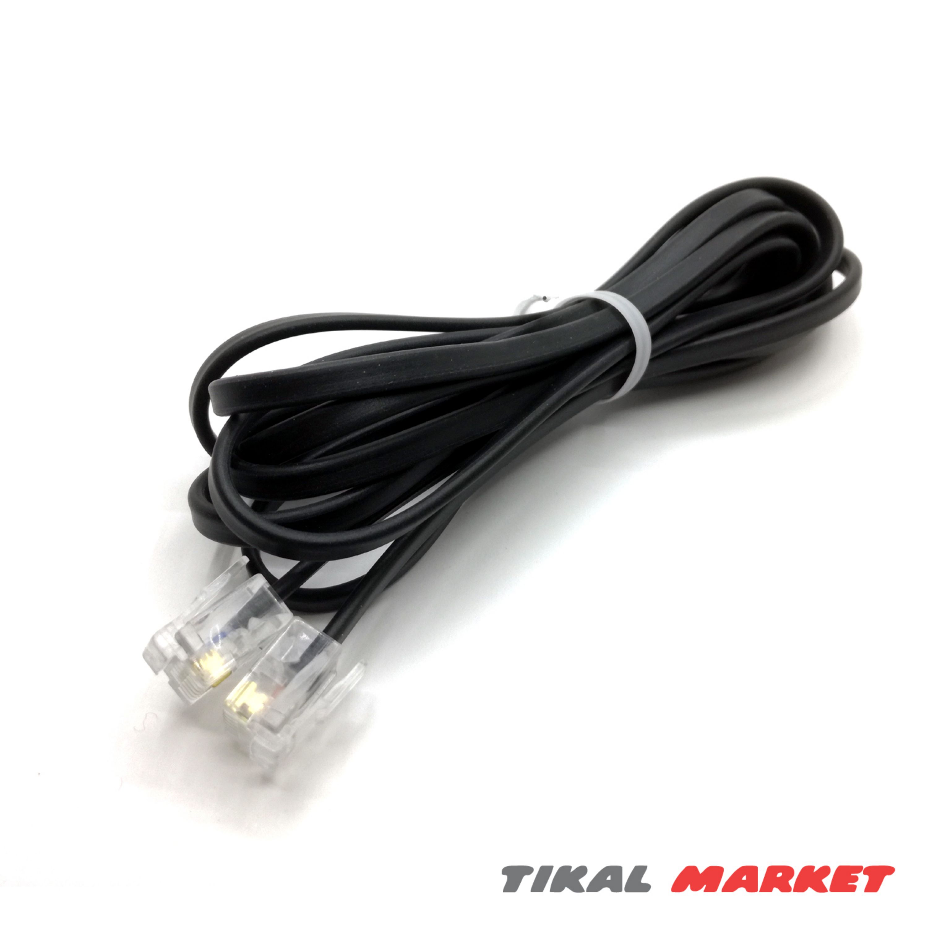 کابل تلفن طول 2 متری مشکی