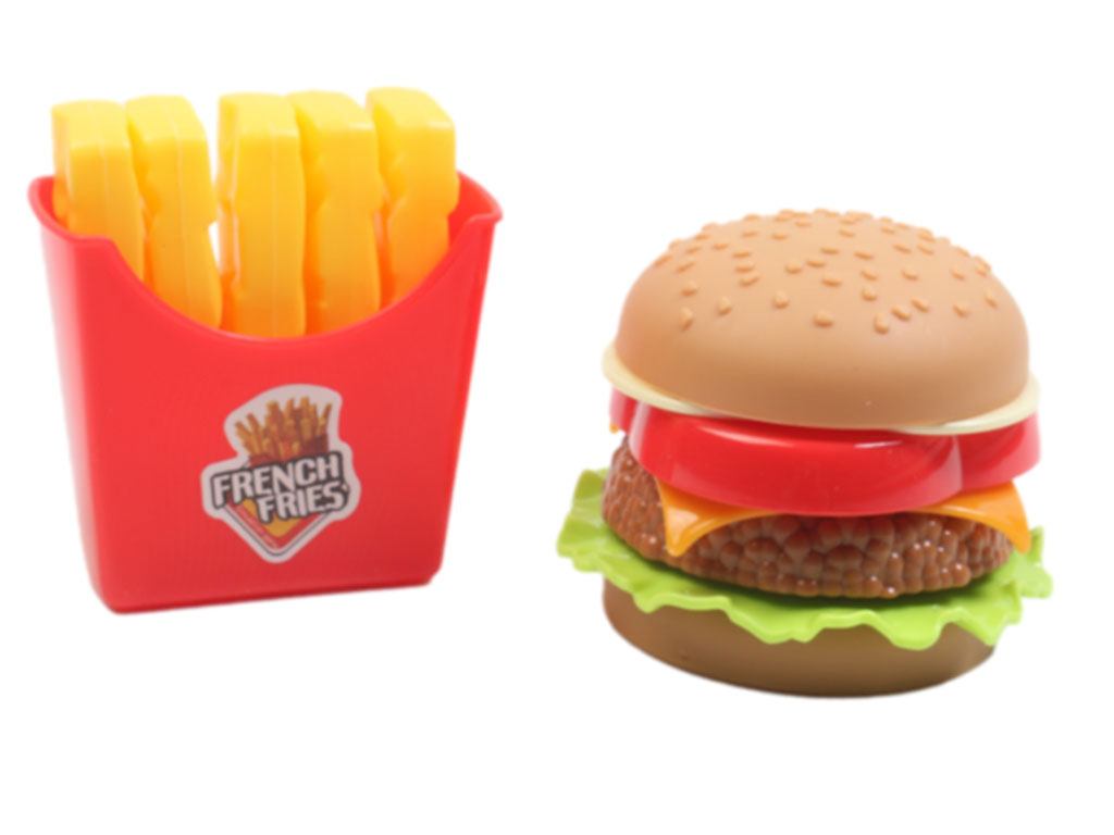 ست همبرگر و سیب زمینی ساختنی اسباب بازی