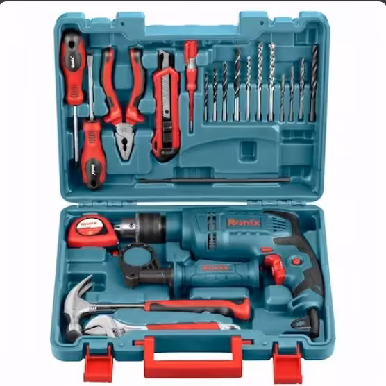 کیت دریل چکشی 13 میلیمتر رونیکس با موتور 650 وات مدل Rs-0001 ارسال با پست پیشتاز