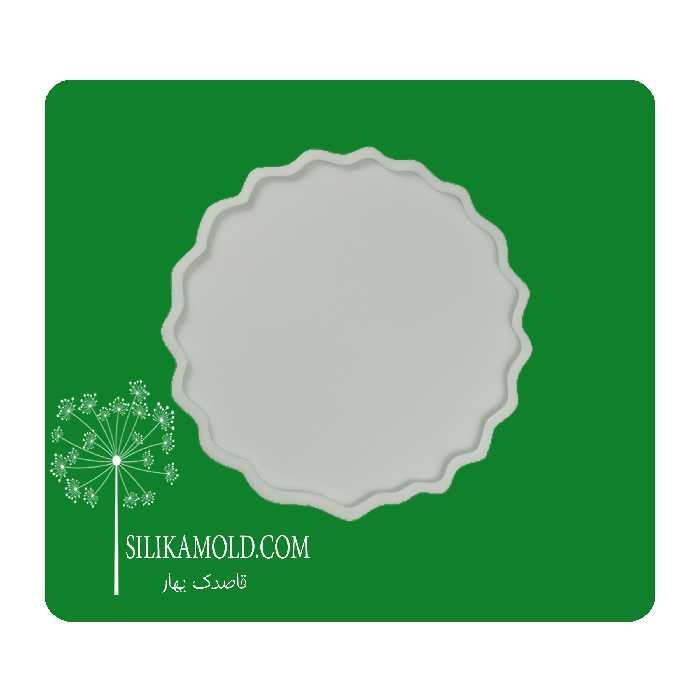 قالب سیلیکونی رزین مدل زیرلیوانی طرح دایره دفرمه کد DF1
