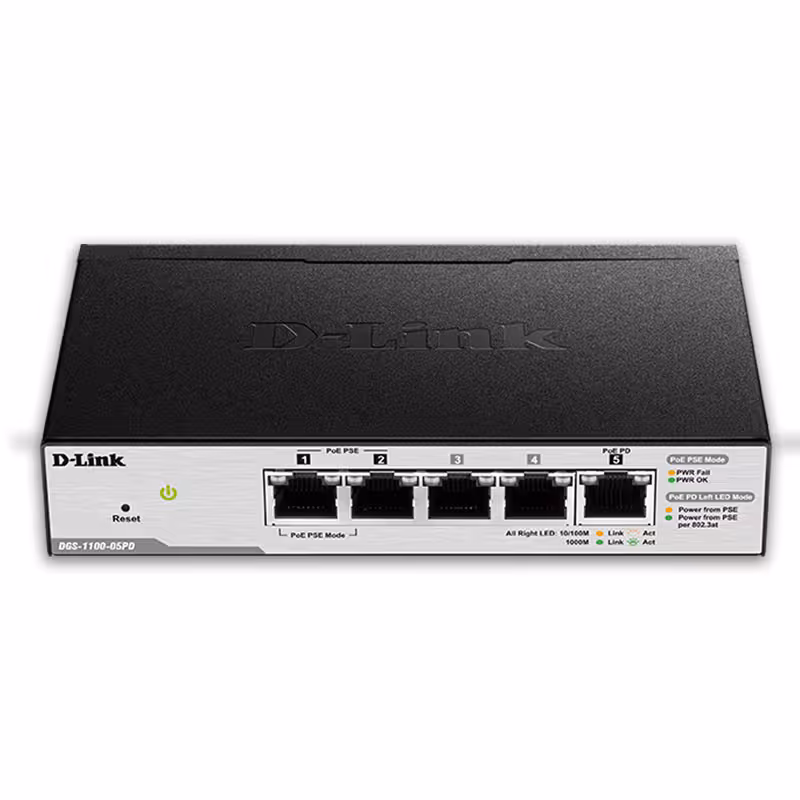 سوئیچ 5 پورت Smart Managed PoE دی-لینک مدل DGS-1100-05PD