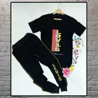 ست مردانه مشکی آستین کوتاه طرح Livas