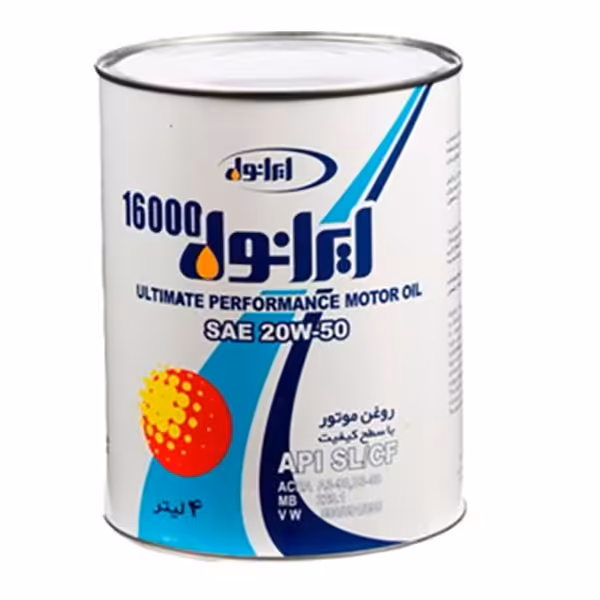 روغن موتور ایرانول 16000 20w50 (تضمین اصالت)