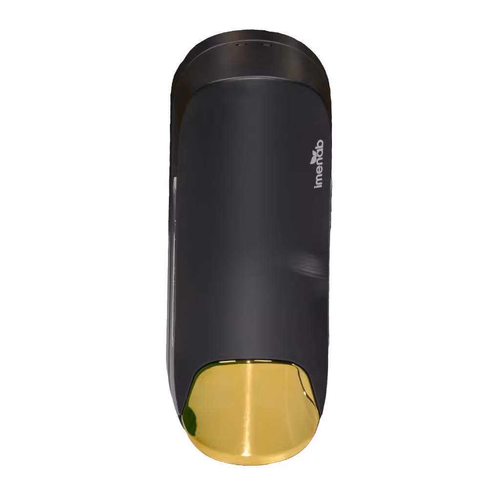 مخزن مایع دستشویی ایمن آب مدل ایما مشکی طلایی 