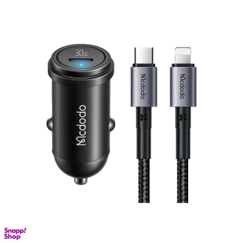 شارژر فندکى 30وات  مک دودو مدل CC-749 به همراه كابل تبديل لایتنینگ