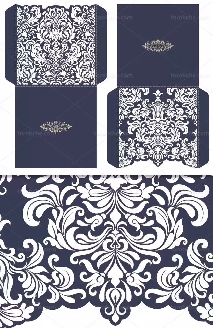 وکتور برش کارت عروسی با کیفیت | گرافیک با طعم تربچه