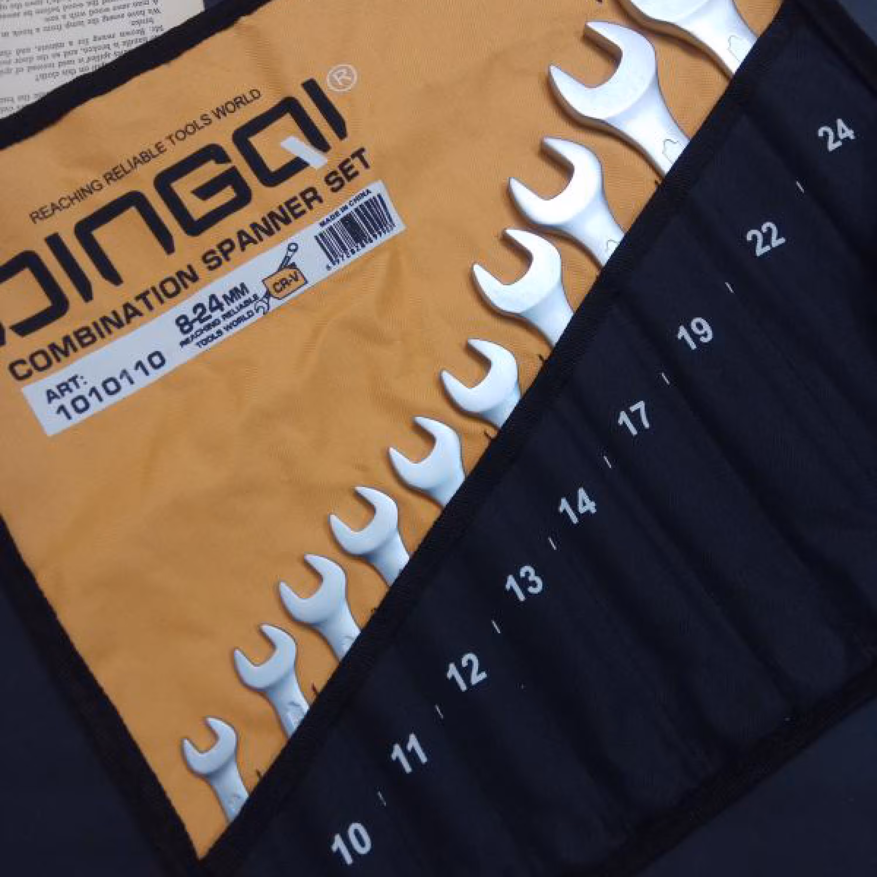 ست آچار  تخت یک سر رینگی برند دینگشی(دینگی) در ده سایز مختلف ساخت کشور چین