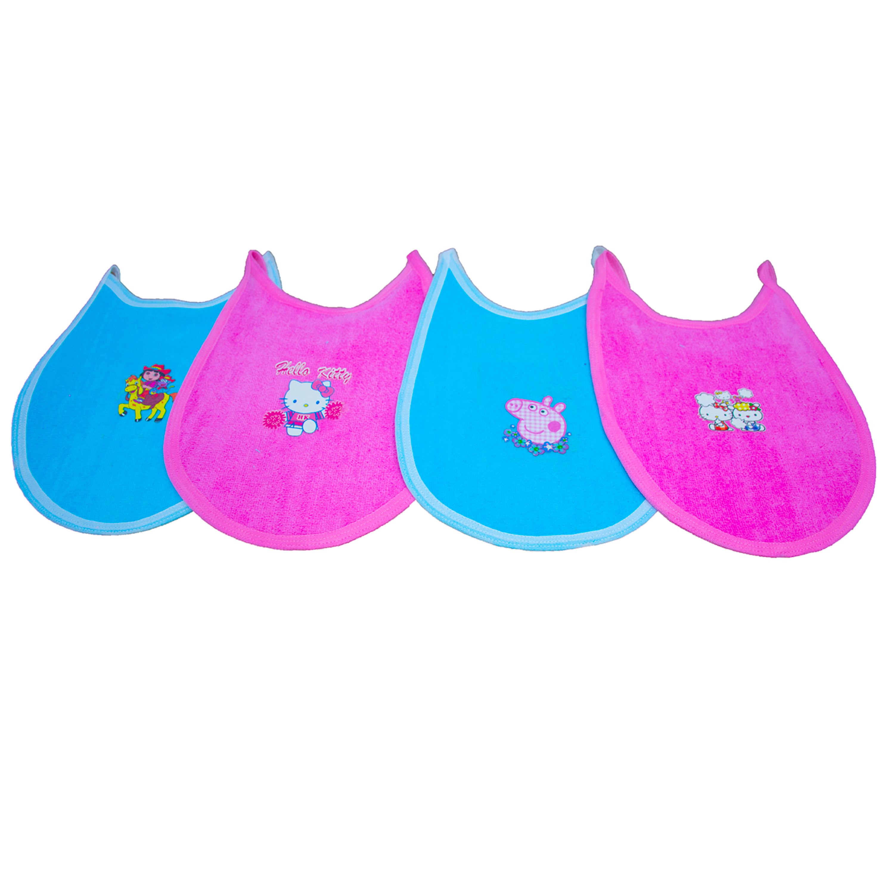 پیش بند نوزادی حوله ای بسته 4 عددی مناسب کودکان از نوزادی تا 2 سال