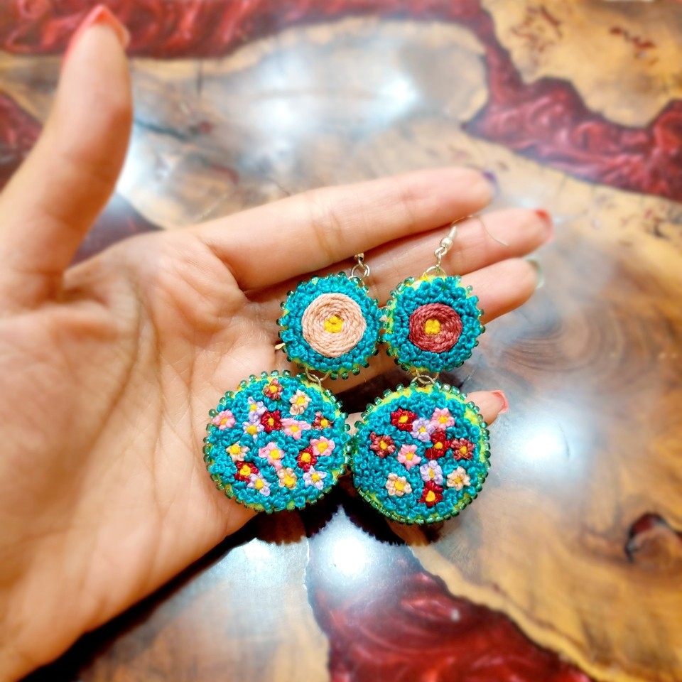 گوشواره باغچه بهاری ( دستساز)