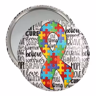 آینه جیبی خندالو مدل اتیسم Autism کد 26755