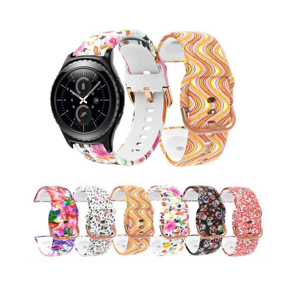 بند ساعت سامسونگ Samsung Gear S2 Classic سیلیکونی طرح‌دار