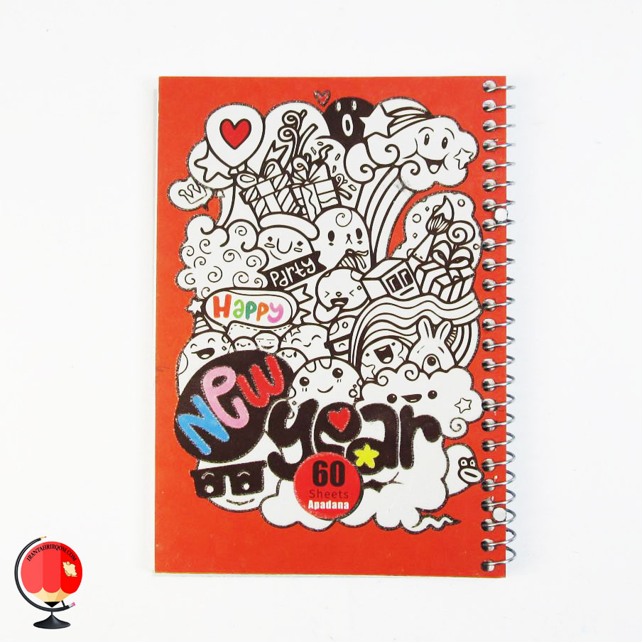 دفتر یادداشت سیمی 1/8 طرح شادی آپادانا