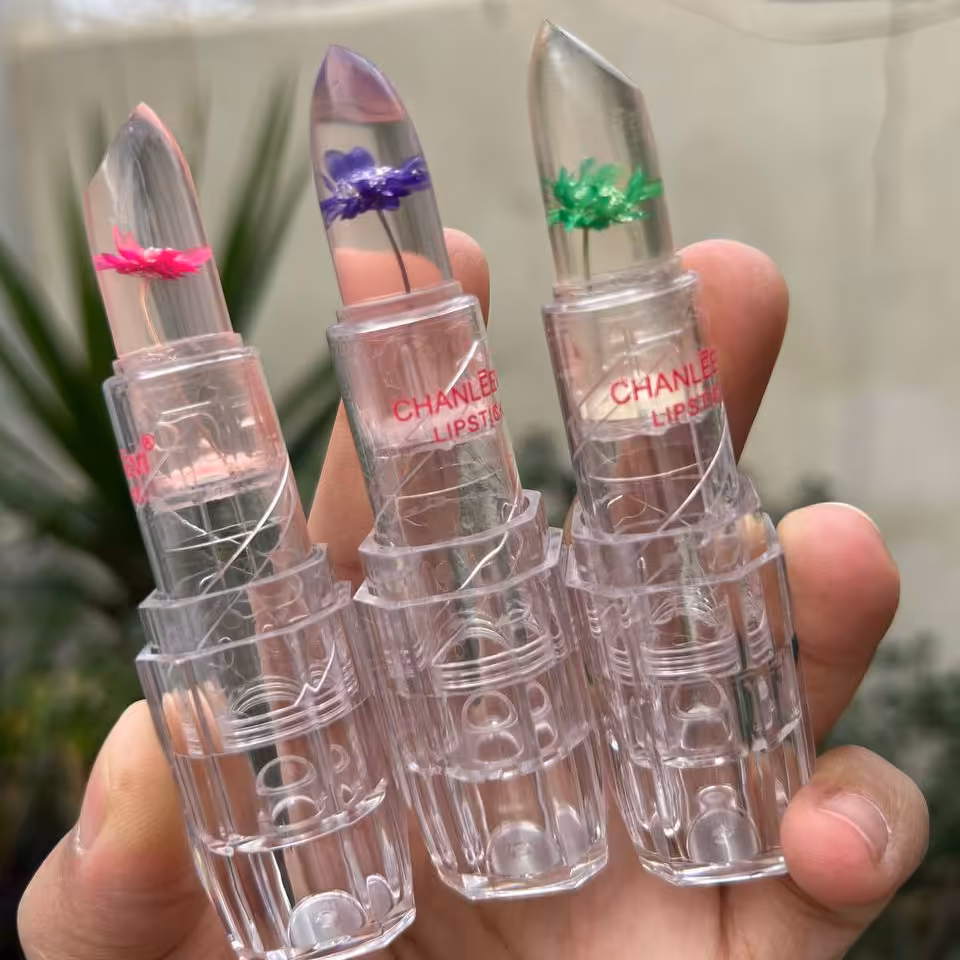 بالم حرارتی گلدار . رژ لب حرارتی