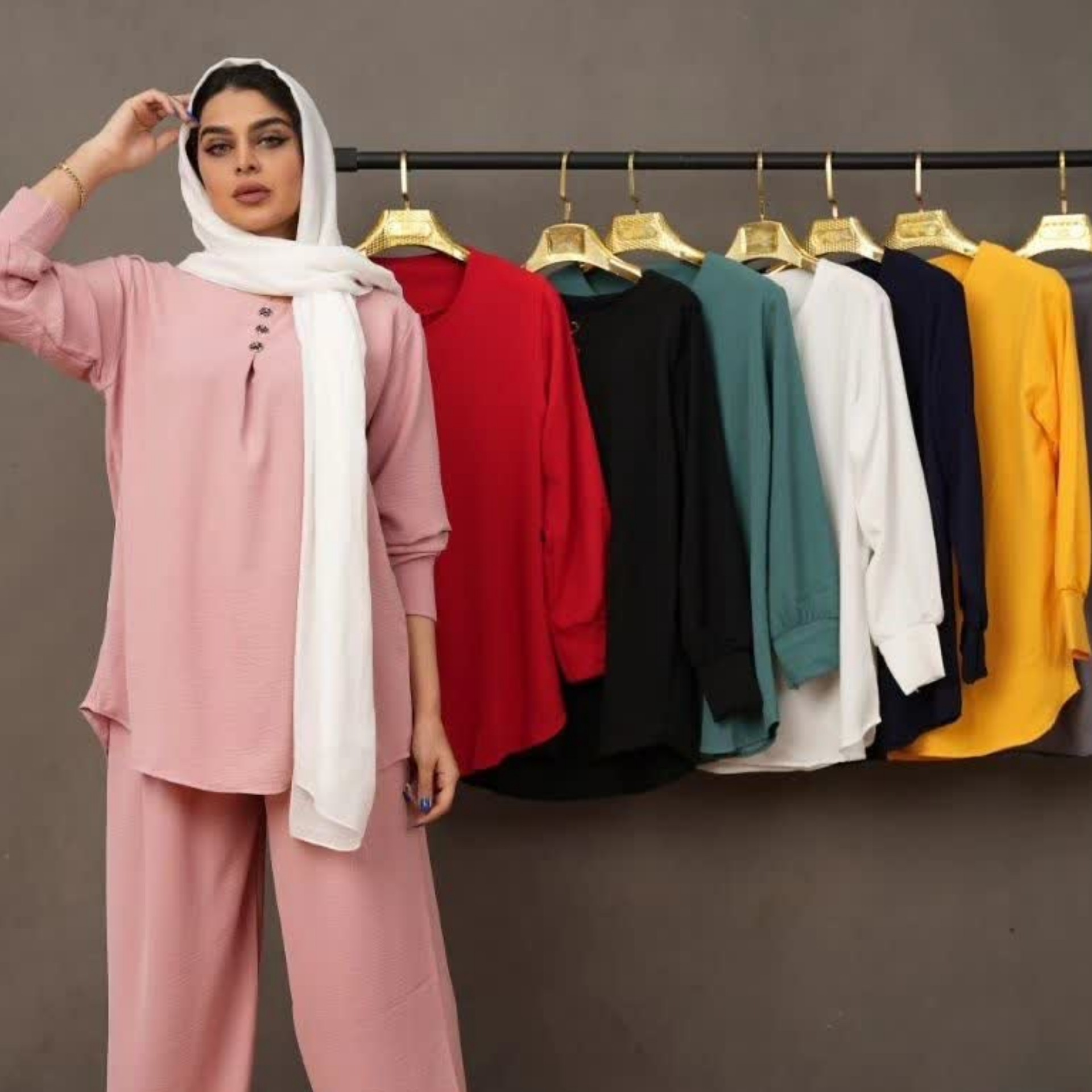 ست شومیز شلوار زنانه تابستانه جنس ابرو بادی