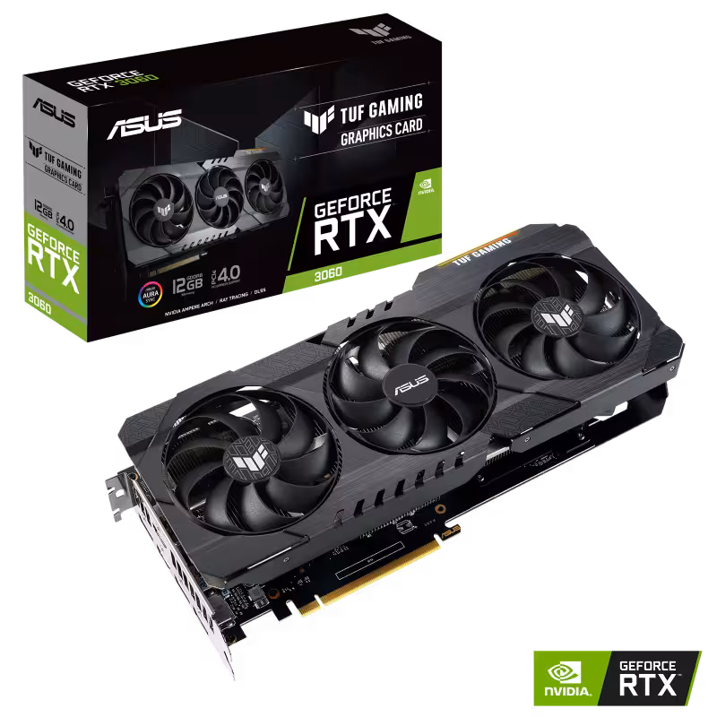 کارت گرافیک  ایسوس مدل ‎ TUF-RTX3060-12G-V2-GAMINGحافظه 12 گیگابایت