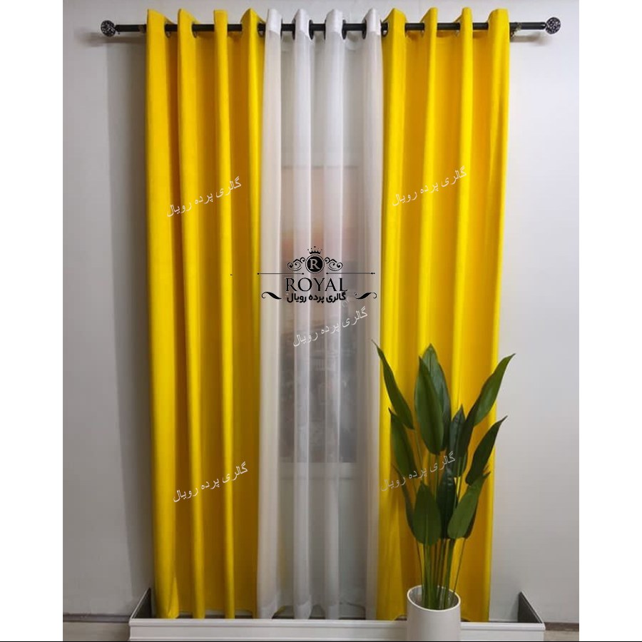 پرده مخمل کالیفرنیا رنگ زرد