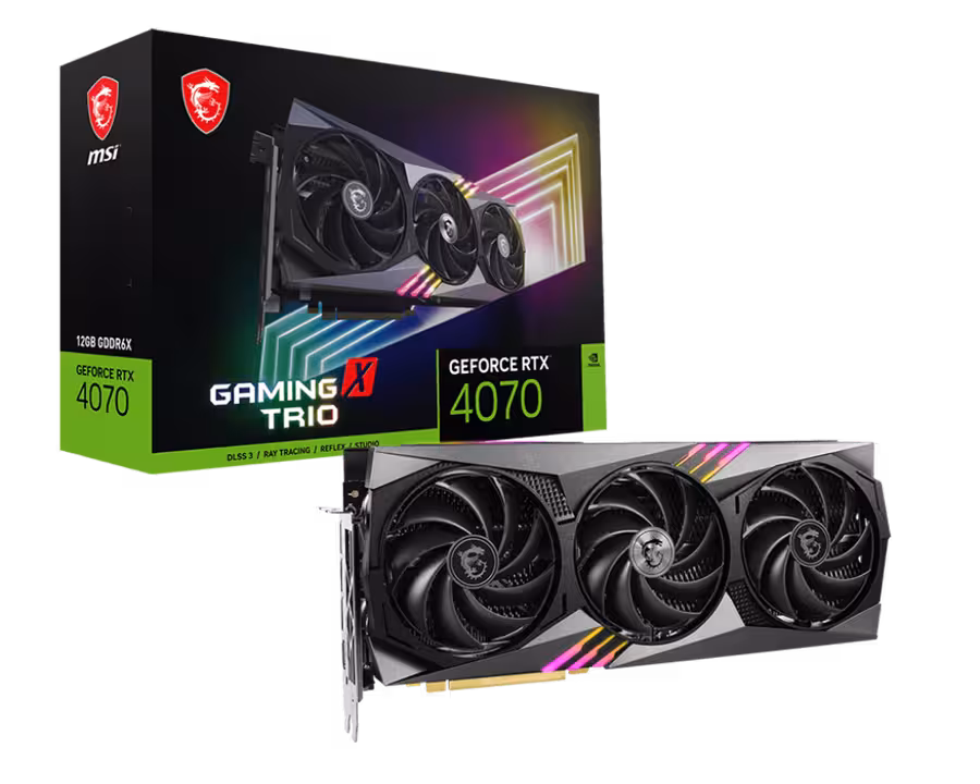 کارت گرافیک  ام اس آی مدل GeForce RTX™ 4070 GAMING X TRIO 12G با حافظه 12 گیگابایت