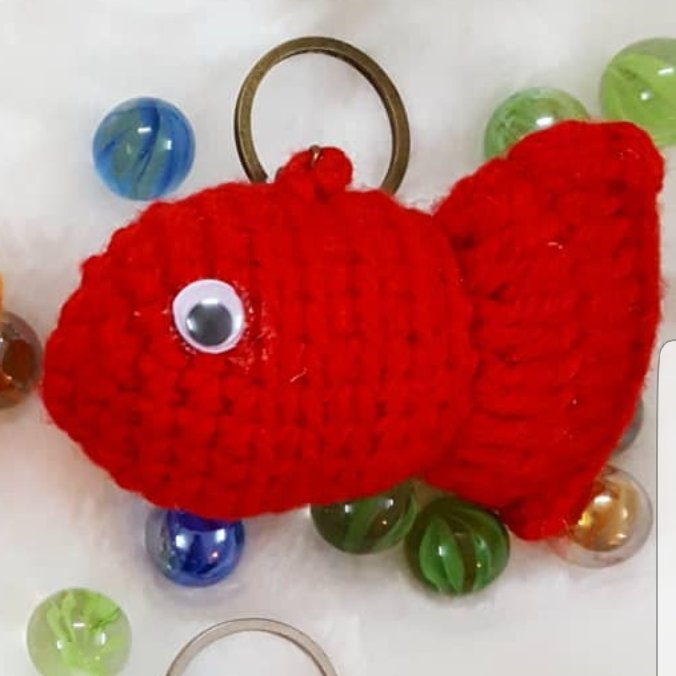 جاکلیدی و آویز کیف ماهی قرمز