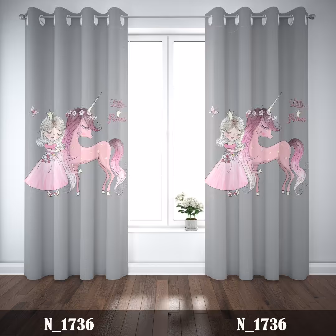 پرده دخترانه طرح کودک پرنسس