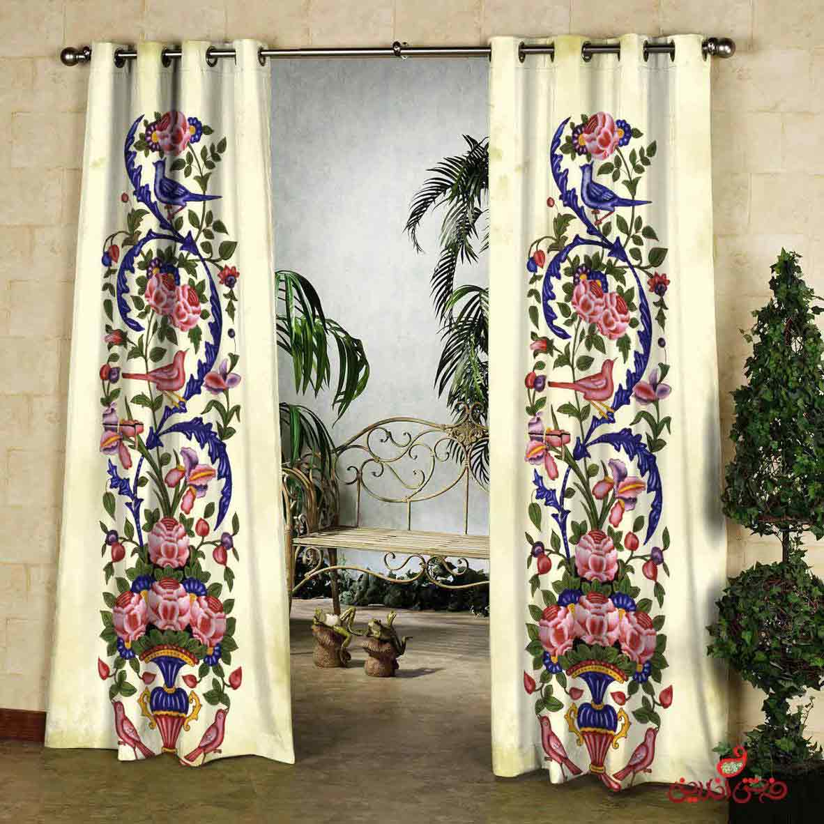 پرده 2عددی سنتی کد 2076