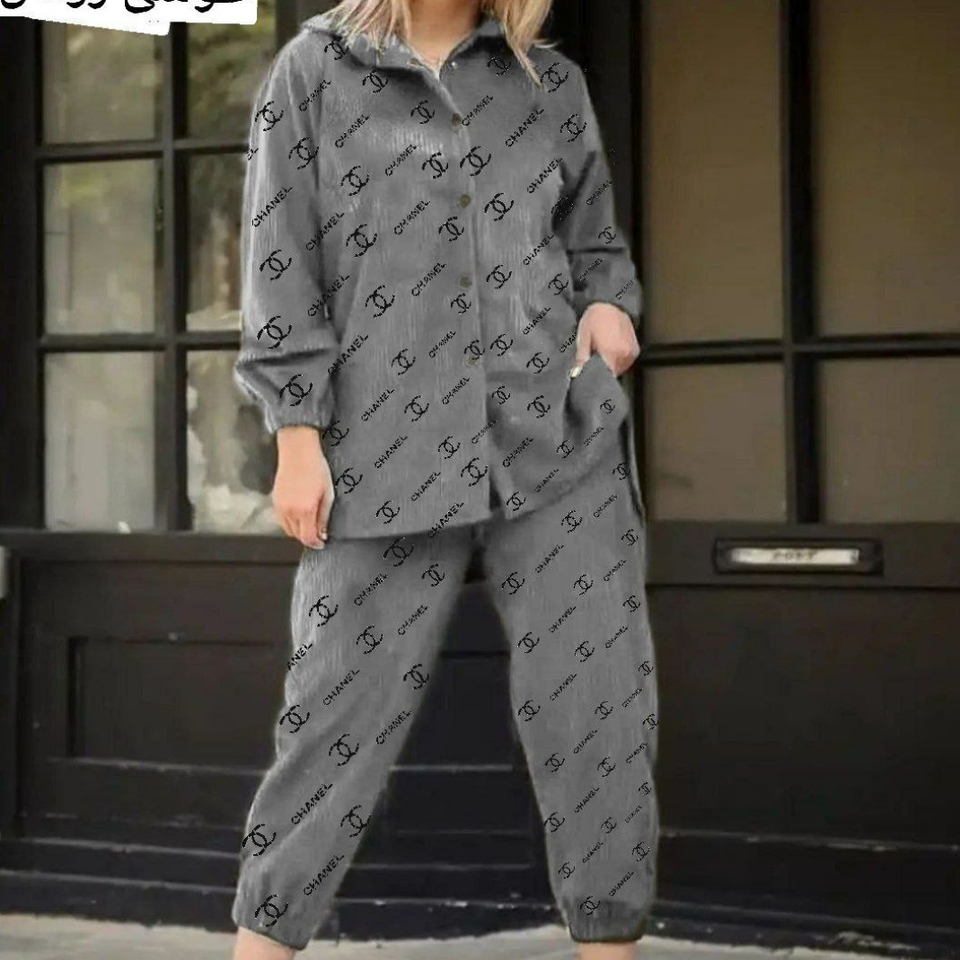 ست مانتو شلوار مخمل کبریتی ت ار