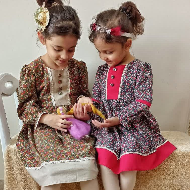 پیراهن  دخترانه مجلسی،در سایزهای بک تا دوسال،سه تا چهار سال ،پنج تا شش سال ،هفت تا هشت سال