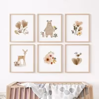 تابلو شش تکه طرح deer