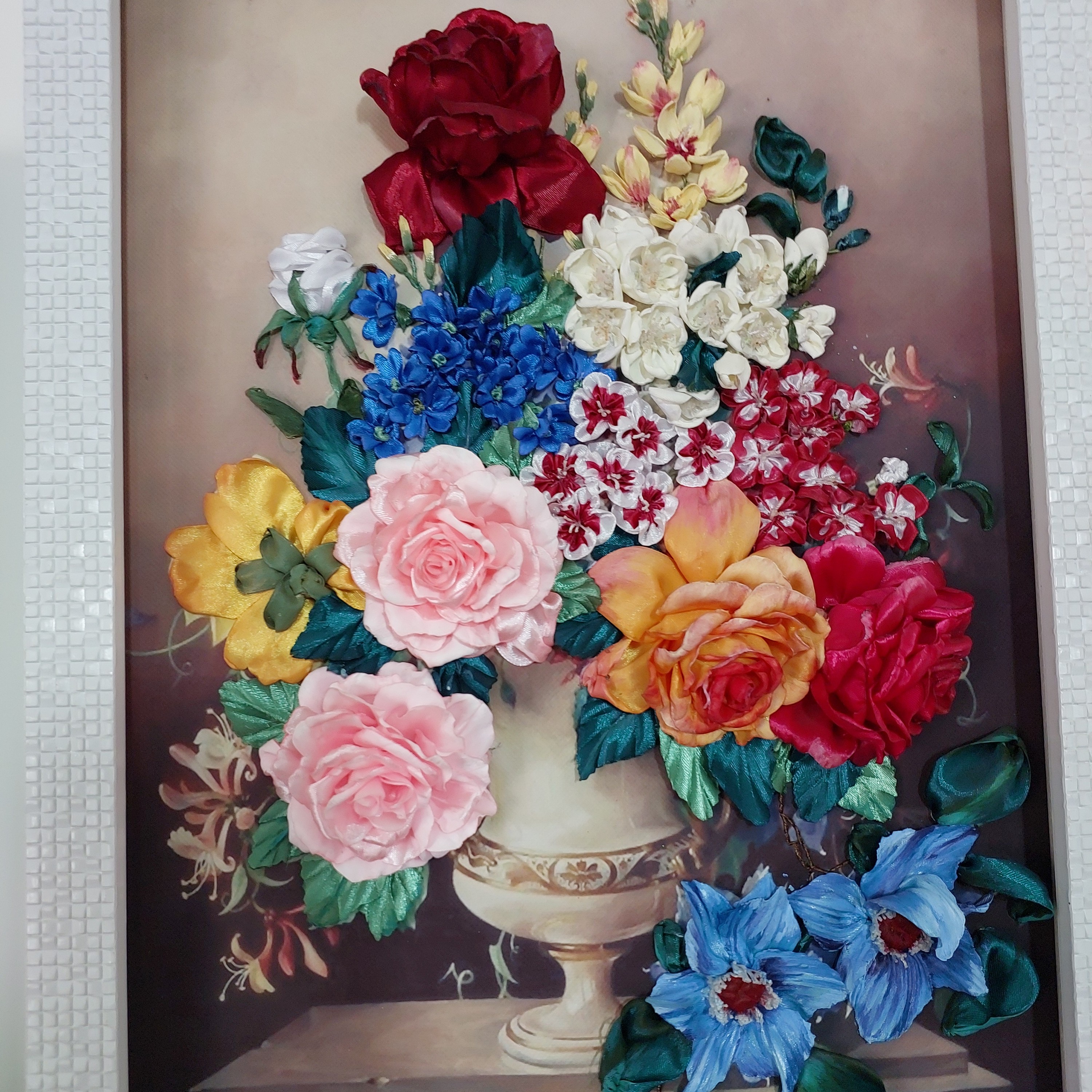 تابلو گلدان روبانی