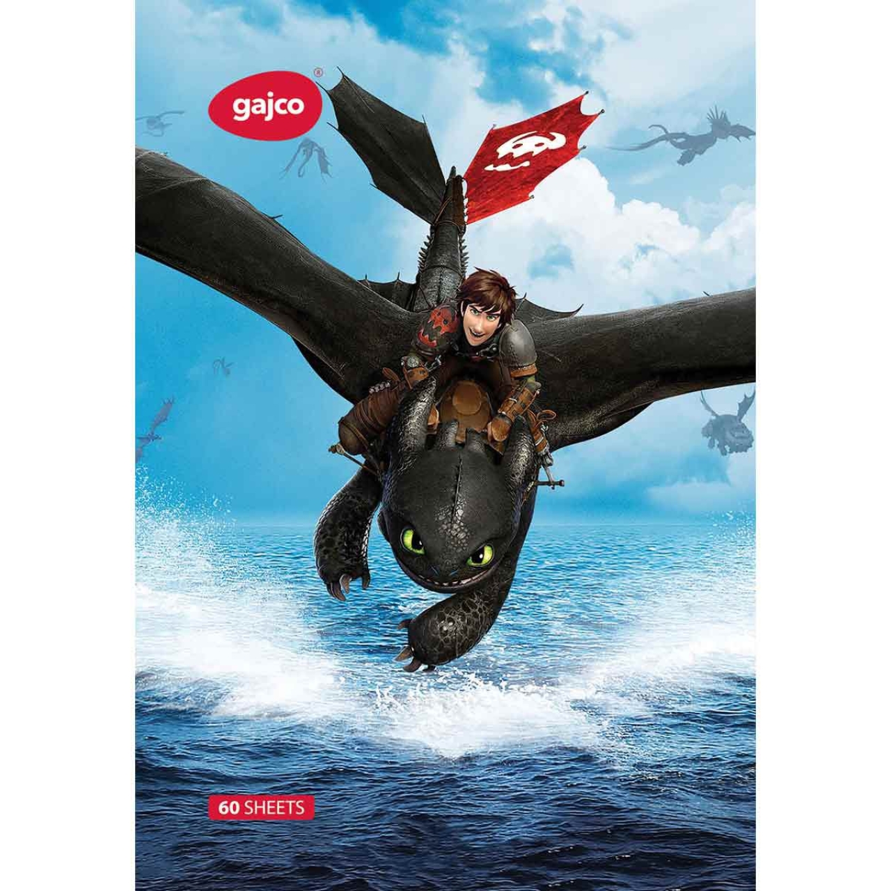 دفتر 60 برگ گاجکو طرح چگونه اژدهای خود را تربیت کنیم با رایحه شکلات