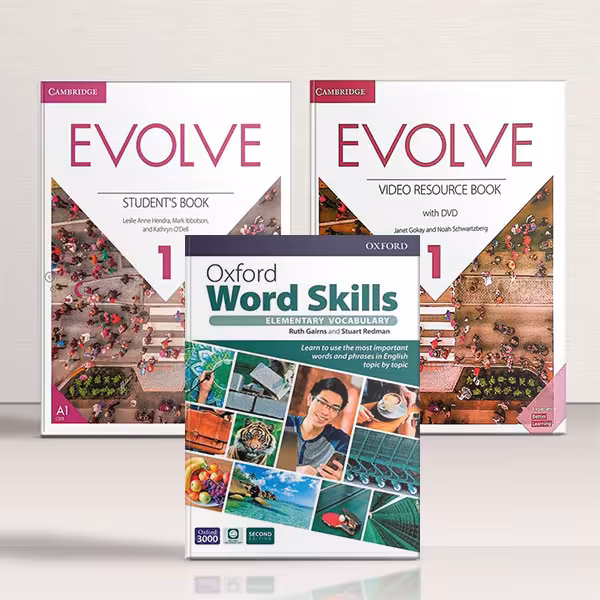 مجموعه کامل کتاب ایوالو 1   ویدیو بوک   آکسفورد ورد اسکیلز المنتری | Full Pack Evolve 1   Oxford Word Skills Elementary | خرید کتاب زبان | خرید لوازم التحریر | چی کتاب | بالاترین تخفیف و ارسال رایگان